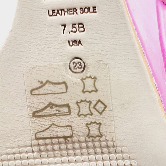 New SCHUTZ Women's Deonne Leather Strappy Hot Pink Wedges C520 - Picture 11 of 15